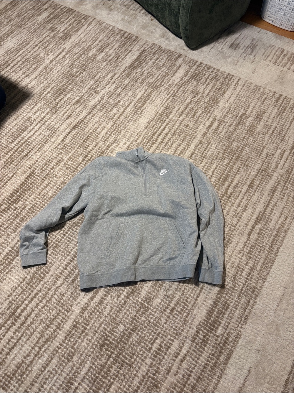 Nike Men’s Light Gray Half-Zip Pullover